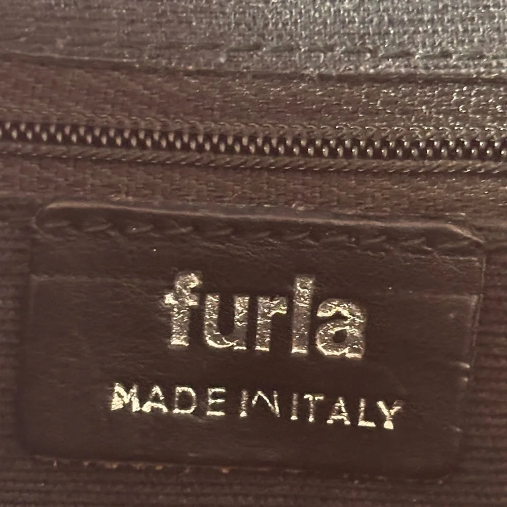 Furla Croc Embossed Clutch - Picture 3 of 11